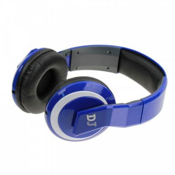 Big DJ Headphones DJ-5899 Foldable with removable cable Gaming Blue